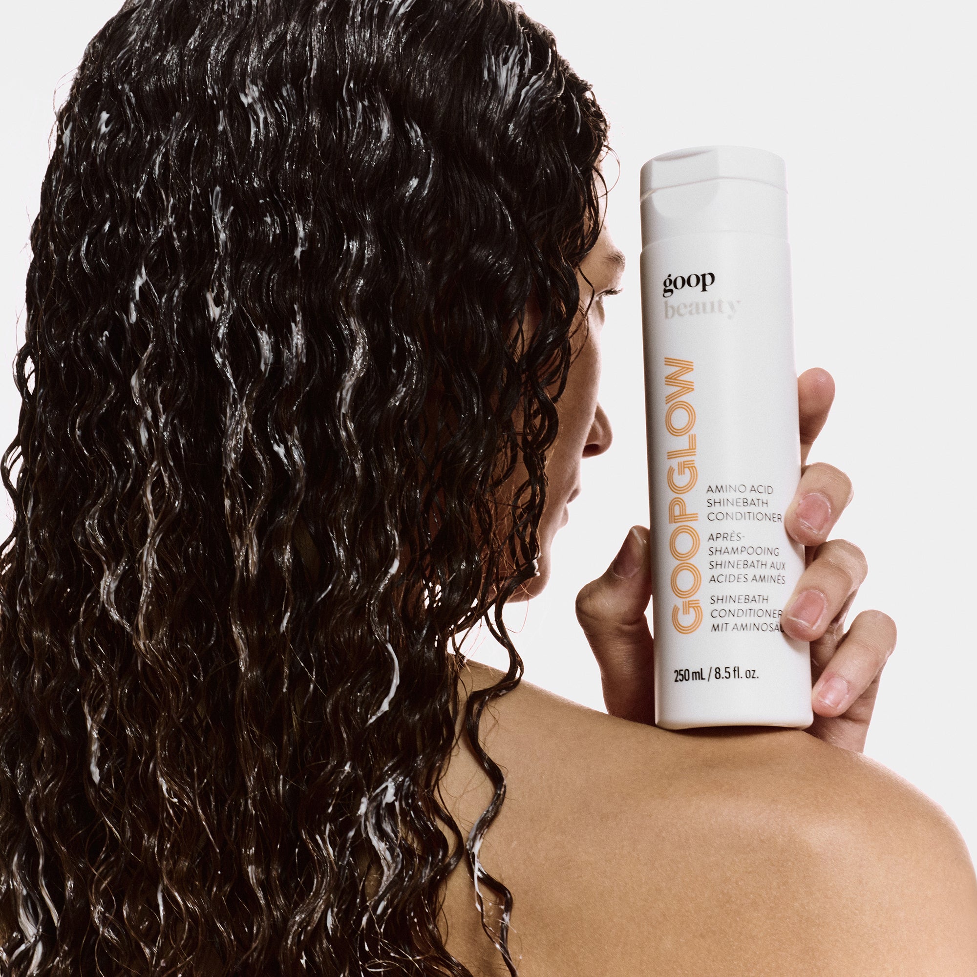 Goopglow Restore + Shine Amino Acid Conditioner for Damaged Hair - Sulfate Free, Vegan Hair Treatment with Keratin & Argan Oil - Perfect for Dry, Frizzy Hair Care & Salon Quality Results at Home