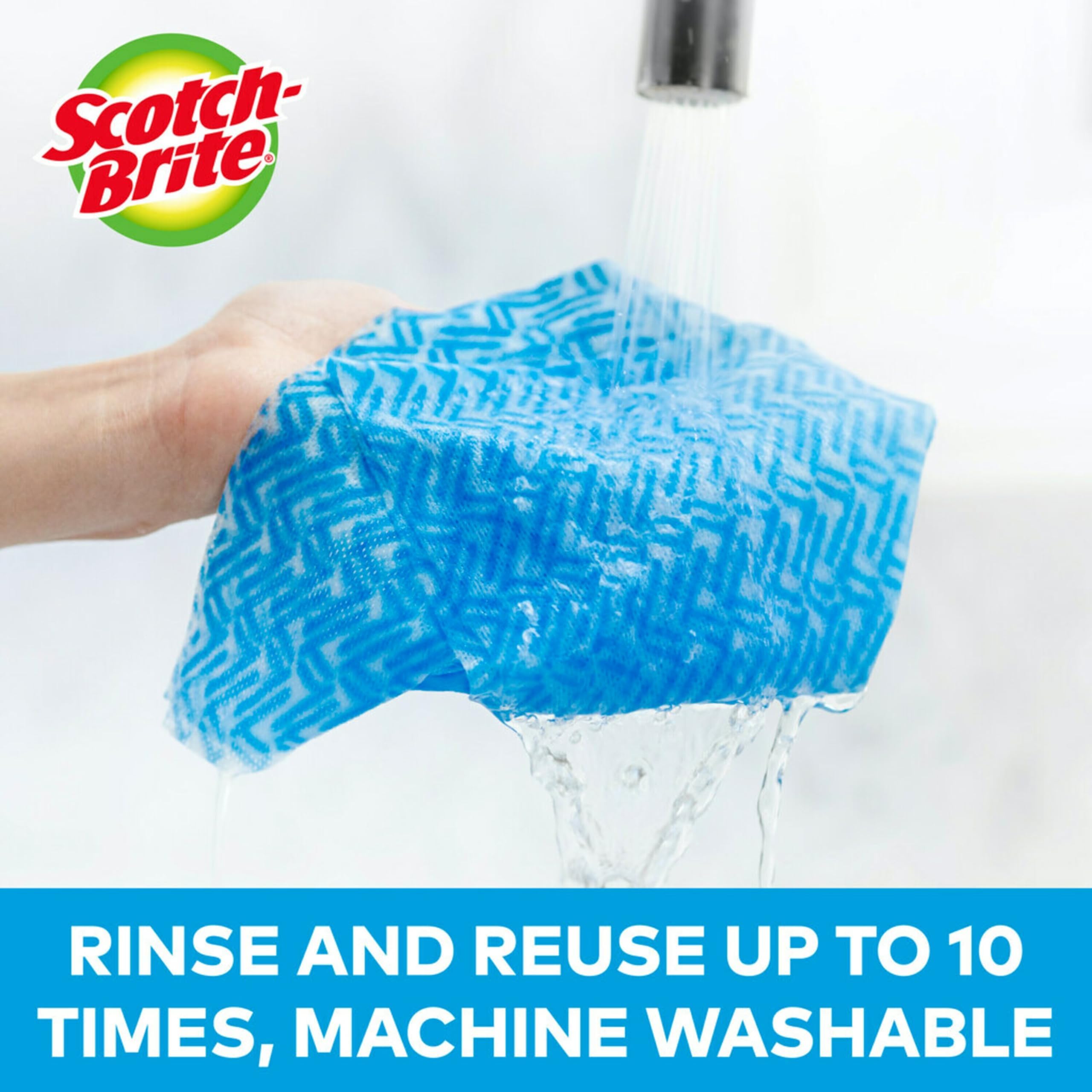 Scotch-Brite Multi-Purpose Cleaning Wipes - 6 Rolls (40 Sheets Each, 240 Total) - Heavy Duty for Kitchen, Bathroom & Household Surfaces - Disinfect & Shine Countertops, Appliances & More