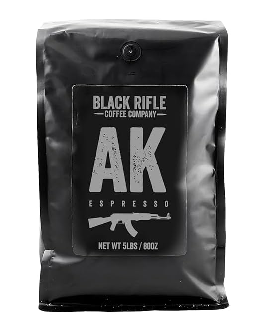 Black Rifle Coffee Company Just Black Medium Roast Ground Coffee - 5 lb Bag of Premium Coffee Beans for Home Brewing, Office Use & Camping Trips