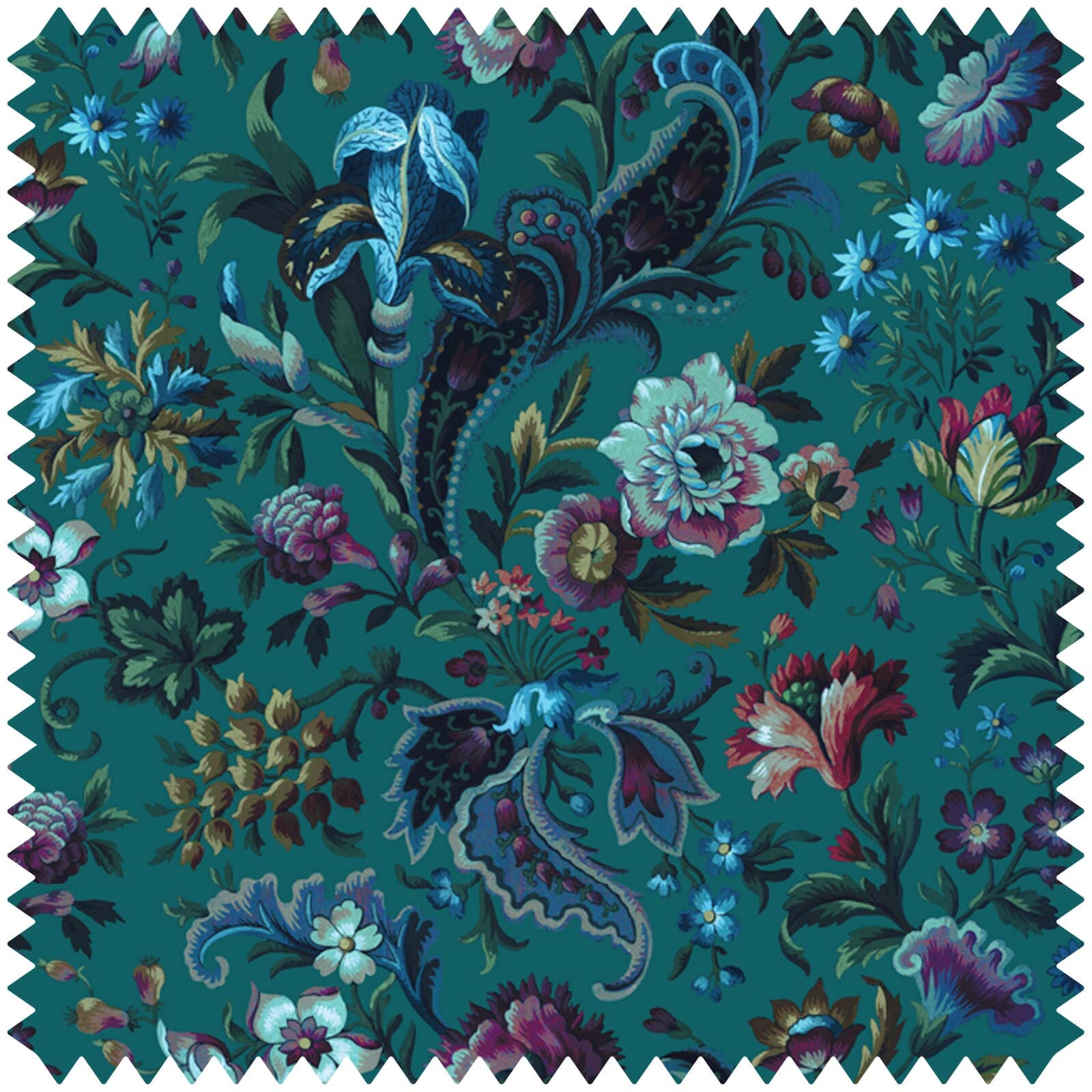 FLORIKA Velvet Petrol Blue Fabric Swatch Sample - Perfect for Upholstery, Home Decor & DIY Projects