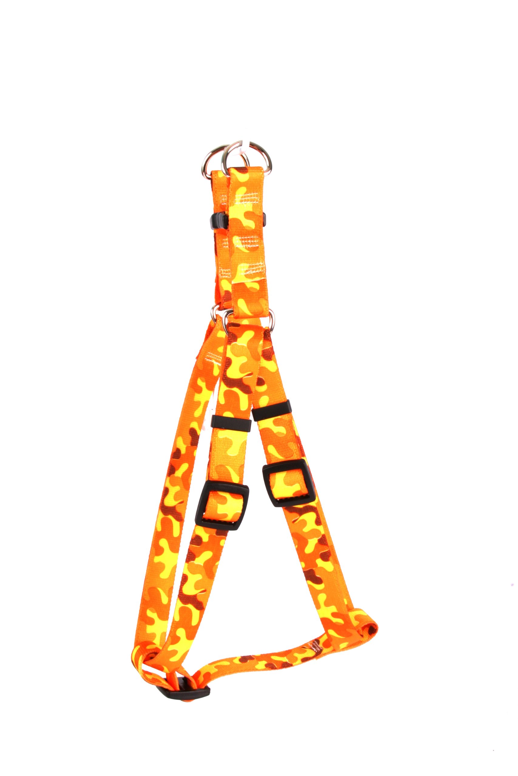 Yellow Dog Design Step-In Harness for Small Dogs - X-Small Size, Orange Camo Pattern - Perfect for Walking, Training & Outdoor Adventures