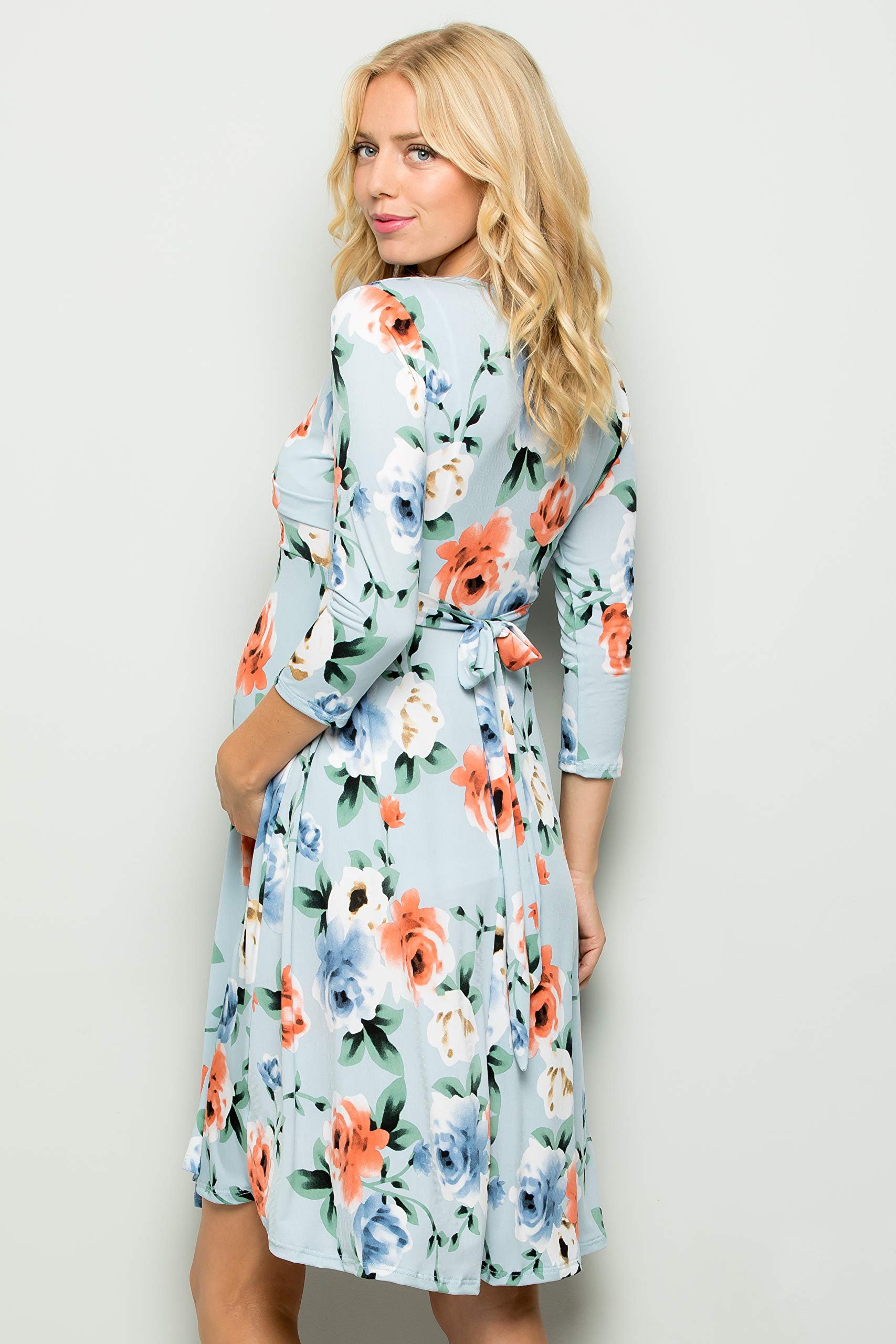 Floral Maternity Dress for Women - Comfortable Pregnancy Dress (Made in USA) - Perfect for Baby Showers, Maternity Photos & Everyday Wear