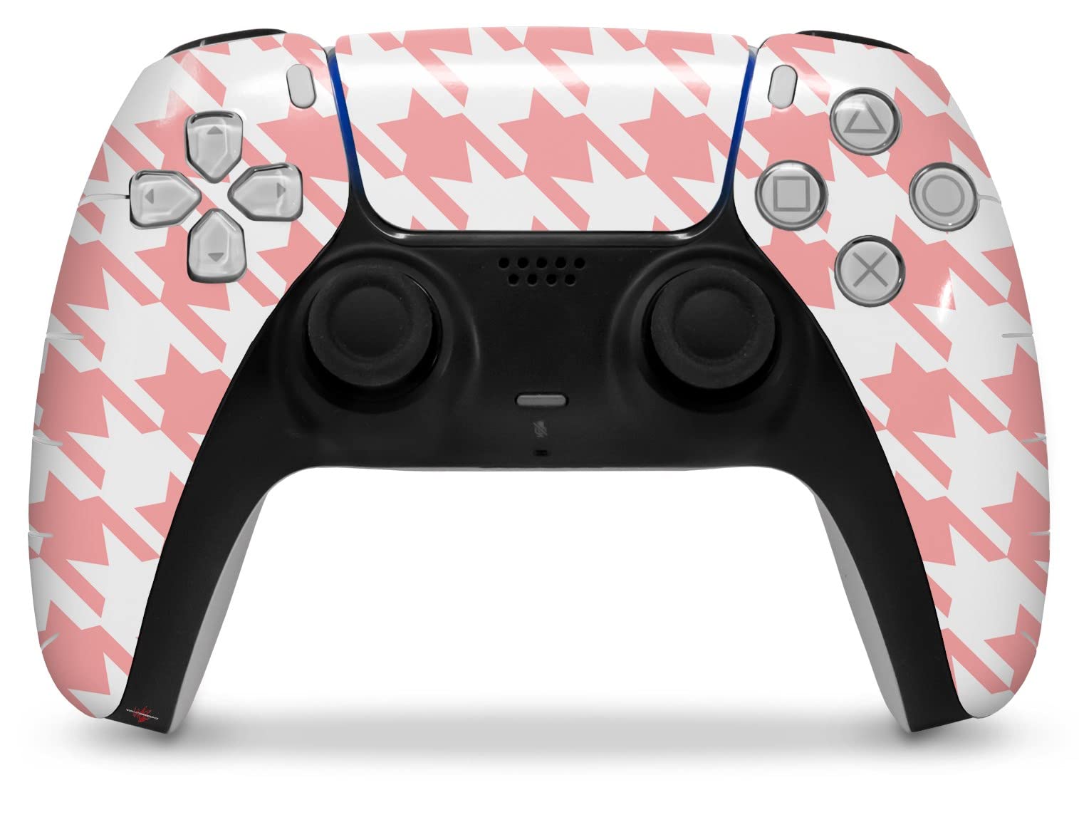 Sony PS5 DualSense Skin Wrap - Houndstooth Pink for Gaming & Protection