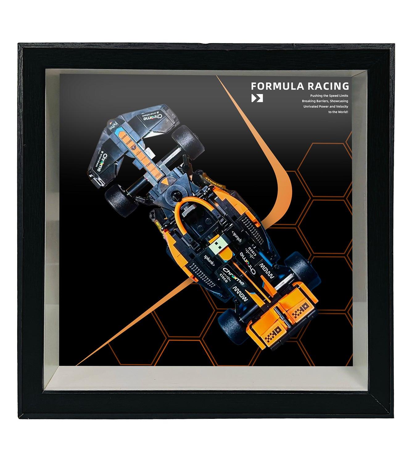 Lego Speed Champions 76919 McLaren F1 Race Car Display Frame - Premium Acrylic Showcase for 2023 Model - Perfect for Home Decor, Office Display & Collector Showcase