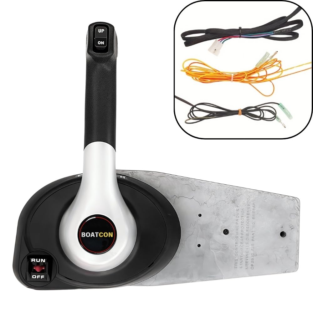 Mercury Outboard Engine Remote Control Panel - 4000 Gen II 883710A02 Side Mount with Power Trim & Stop Switch for Boats, Fishing & Marine Applications