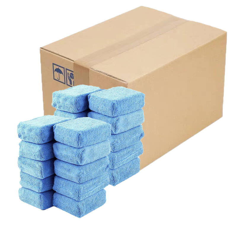 180-Piece Microfiber Applicator Pads for Car Detailing, Makeup Removal & Surface Cleaning - Bulk Wholesale Pack (180 Pcs/CTN) - Perfect for Auto Shops, Salons & Home Use