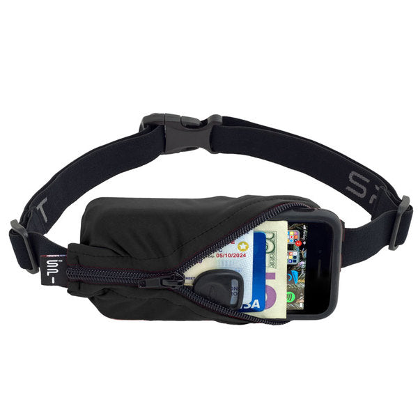 Large Pocket Spibelt - Running Belt with Zipper Pouch for Phone, Keys & Essentials - Perfect for Jogging, Hiking & Workouts