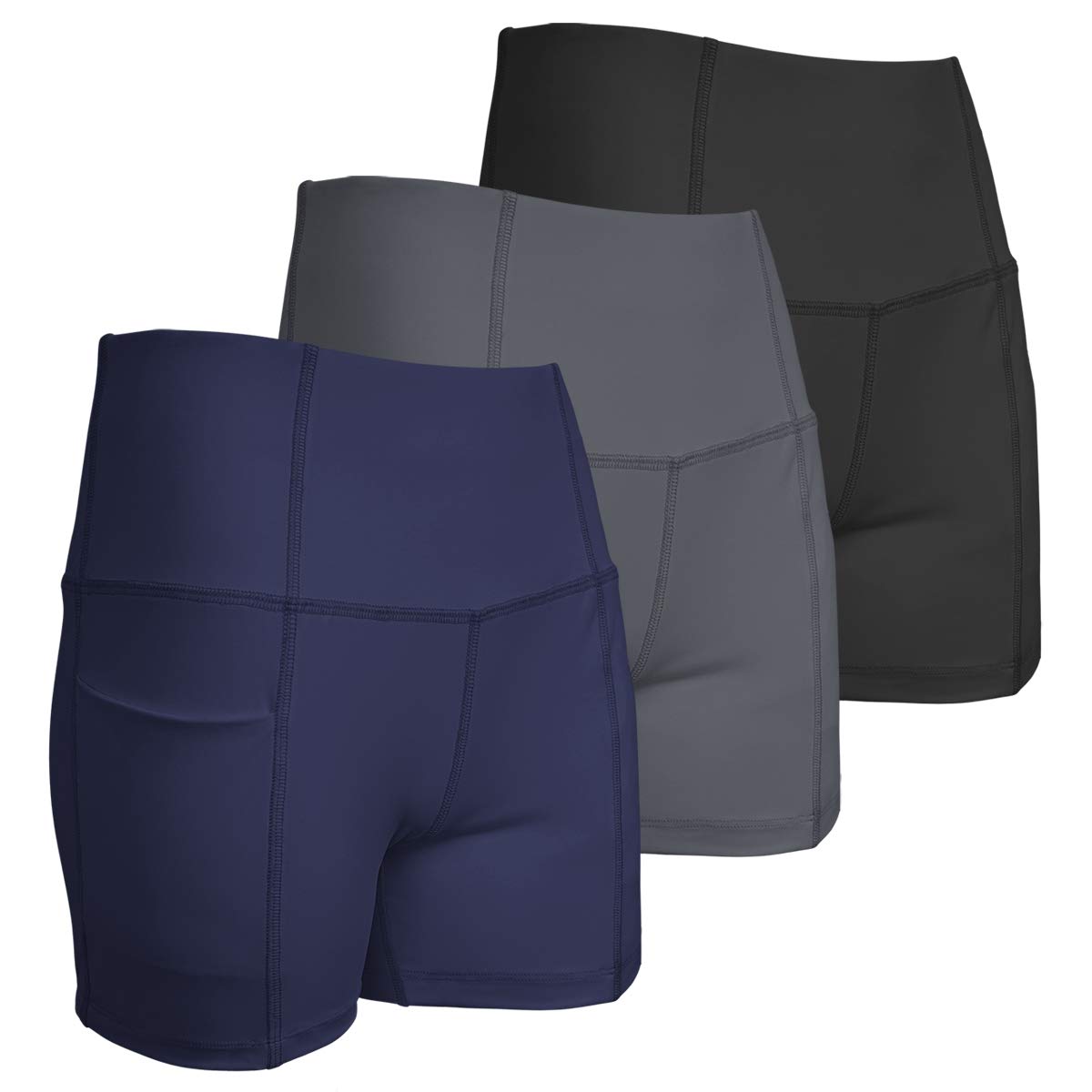 HIAMIGOS Women's High Waisted Workout Shorts - Non See Through Yoga Shorts with Pockets for Gym, Running & Cycling | Comfortable Athletic Wear for Women's Fitness & Active Lifestyle