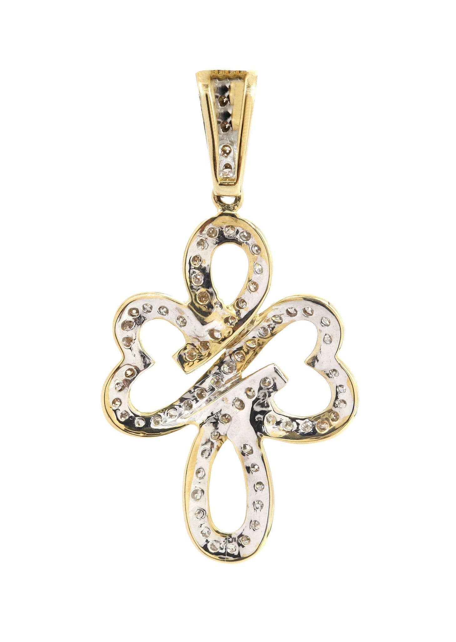 0.46 Carat Diamond Cross Pendant Necklace - 2.11 Grams Solid Gold Religious Jewelry for Women & Men - Perfect for Baptism, First Communion & Everyday Wear