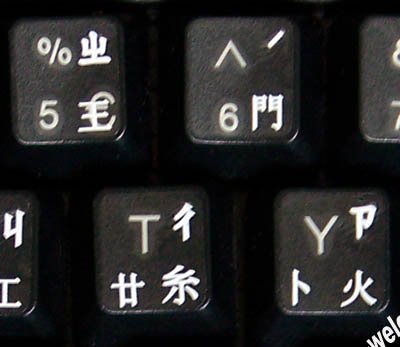 Clear Keyboard Stickers with White Chinese Characters - Durable Transparent Labels for Laptop & Desktop Keyboards (Ideal for Typing, Coding & Language Learning)