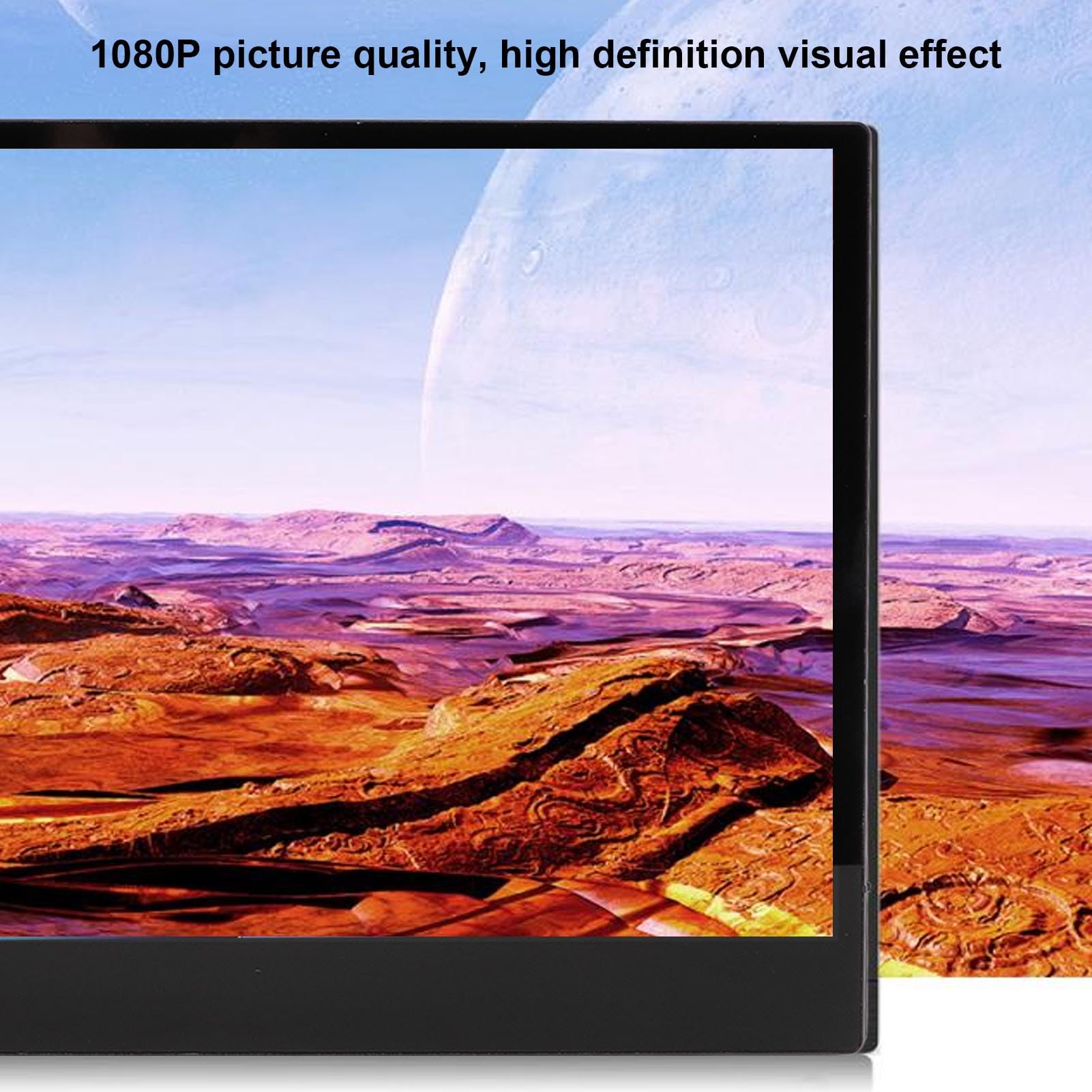 15.6 Inch Portable Monitor FHD 1080P IPS Touch Screen Display with USB-C & HDMI - Ultra Thin Travel Monitor for Laptop, Computer - Perfect for Business Travel, Gaming & Second Screen Setup