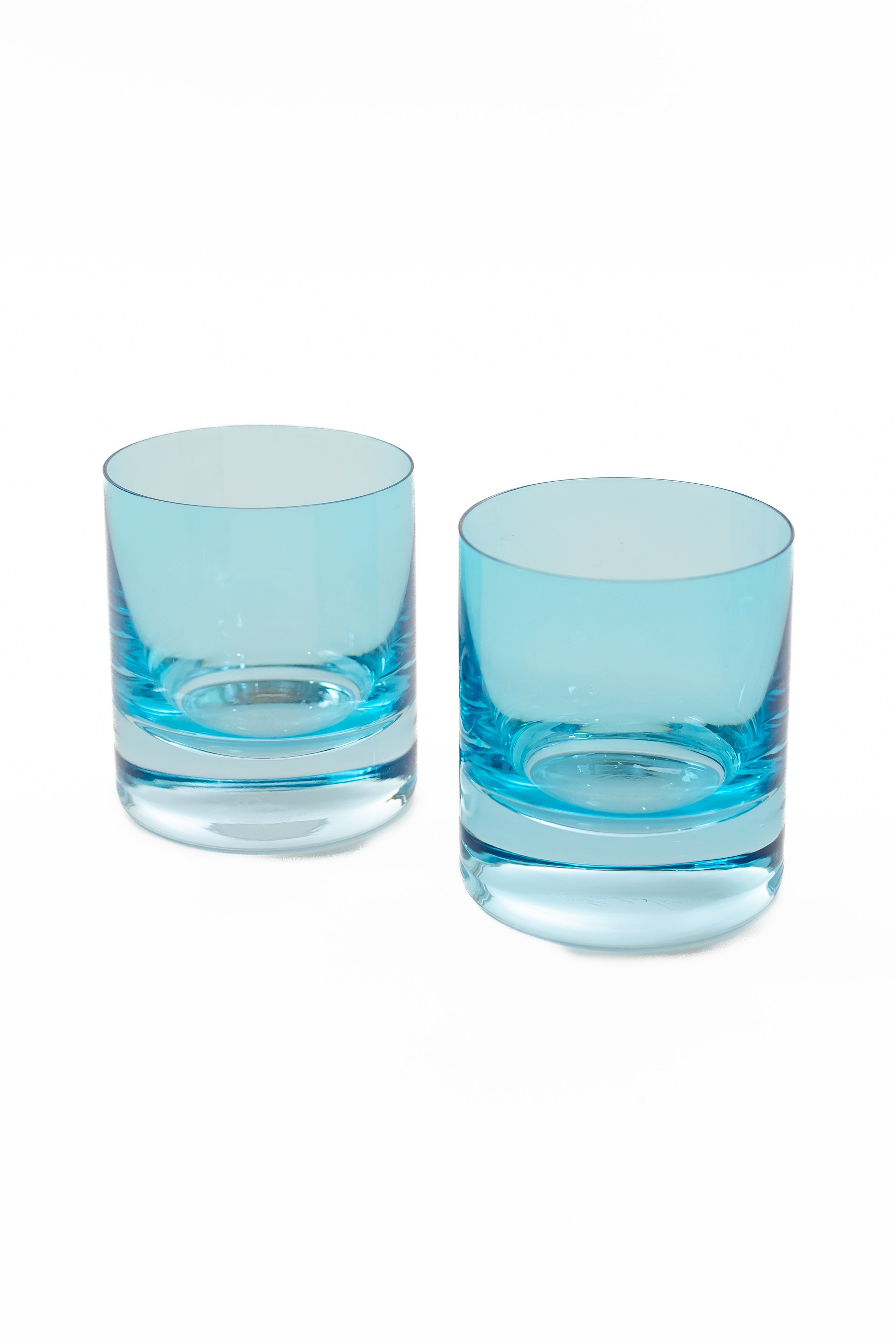 Estelle Colored Rocks Glass Set of 2 - Elegant Ocean Blue Drinking Glasses for Cocktails, Whiskey & Bourbon | Perfect for Home Bar, Parties & Gifts