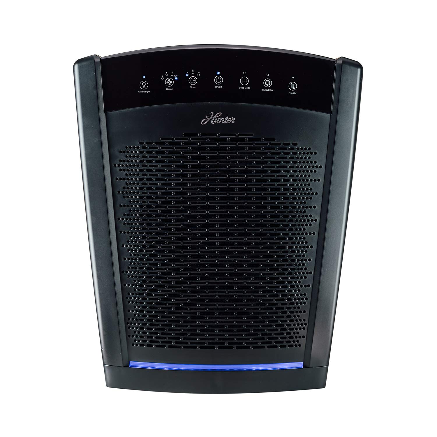 Hunter HP800 True HEPA Air Purifier for Large Rooms & Bedrooms - Removes Pet Dander, Odors, Allergens, Smoke, Dust & VOCs - 4 Fan Speeds with Quiet Sleep Mode - Covers 2585 Sq Ft/Hour - Black - Perfect for Allergy Relief & Cleaner Indoor Air