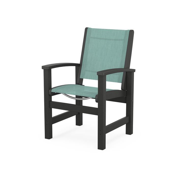 POLYWOOD Coastal Dining Chair - Weather-Resistant Outdoor Furniture, All-Weather Adirondack Chair for Patio, Deck, Garden & Poolside - Perfect for Backyard, Beach House & Waterfront Dining