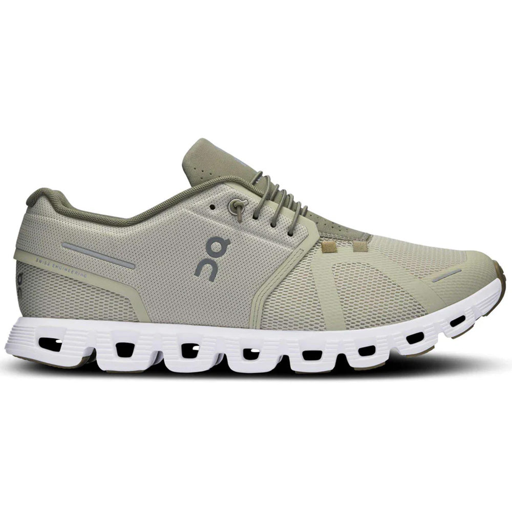 Men's On Cloud 5 Running Shoes - Lightweight & Breathable - Chalk/Grove Color - Size 10 D Medium - Perfect for Jogging, Gym Workouts & Daily Wear