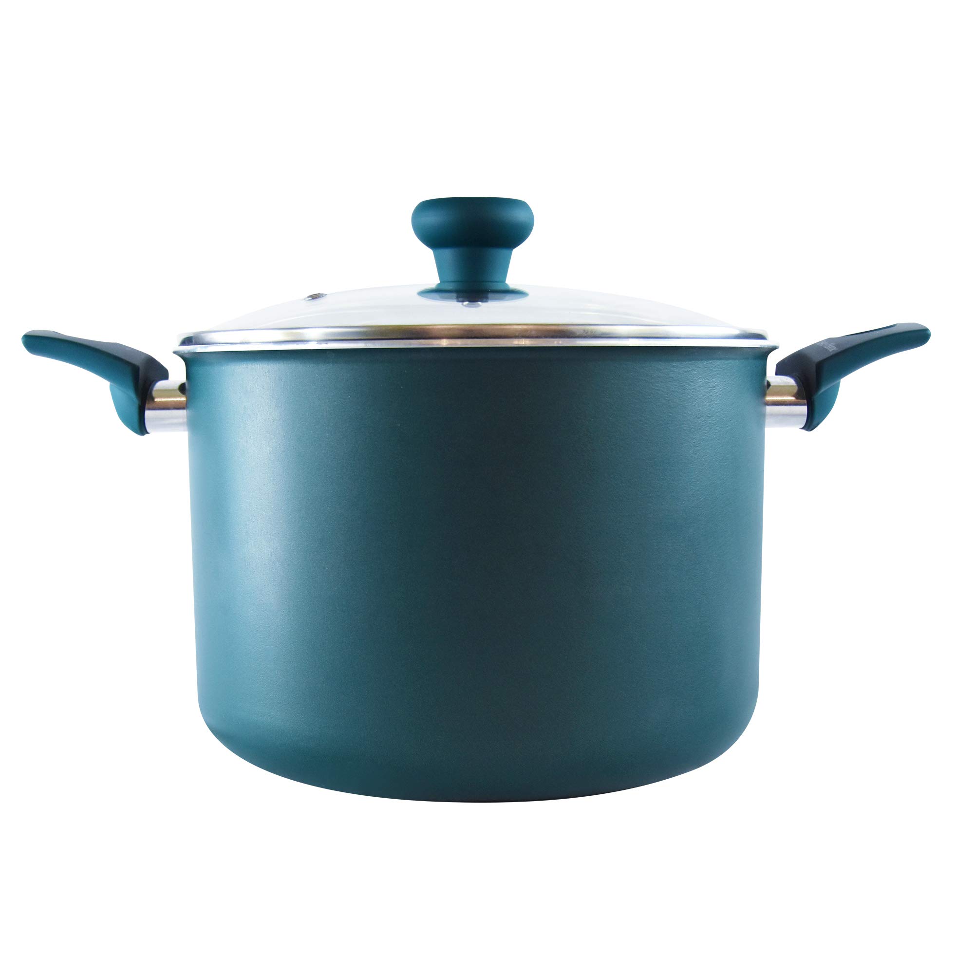 Taste of Home® 8-Quart Non-Stick Aluminum Stock Pot with Lid - Large Cooking Pot for Soups, Stews, Pasta & Boiling - Perfect for Family Dinners & Meal Prep