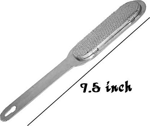 RNV Collection Dual-Sided Metal Foot File Scrubber - Callus & Dead Skin Remover - Professional Pedicure Tool (2-Pack) - Perfect for Home Spa & Salon Pedicures