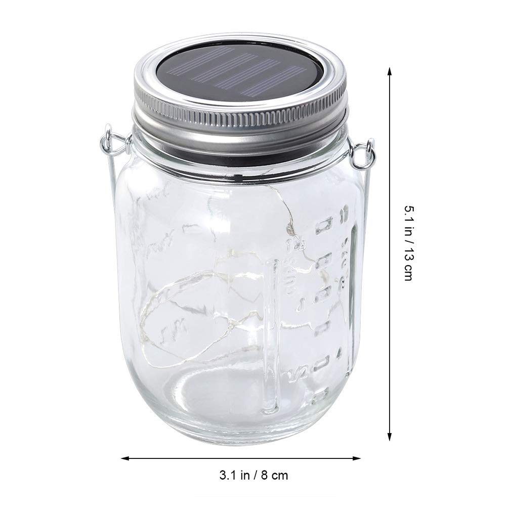 OSALADI 3-Pack Solar Mason Jar Lights - Waterproof Outdoor Solar Lanterns for Garden, Patio, Pathway & Yard Decor - Perfect for Romantic Nights, Wedding Decor & Backyard Ambience