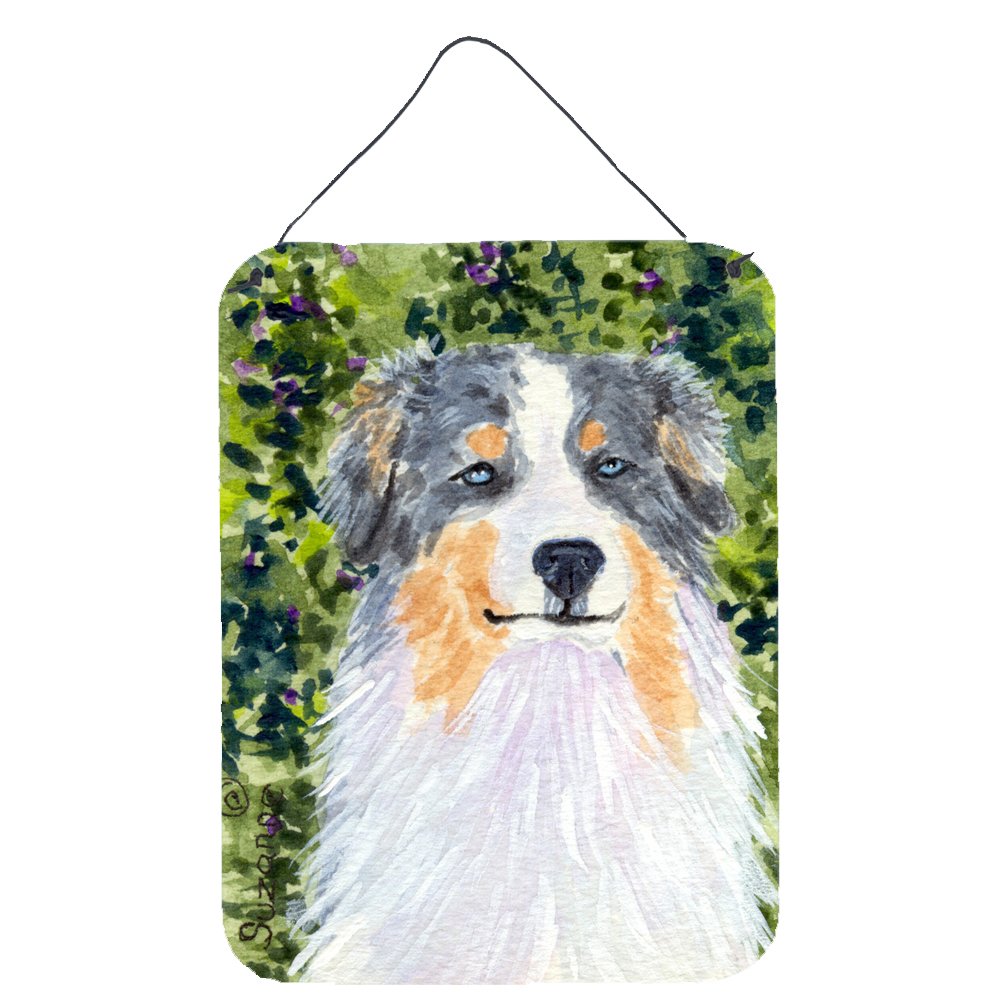 Australian Shepherd Metal Wall Art Sign - 12x16 Inch Aluminum Door Hanging Plaque for Kitchen, Bar, Bathroom & Home Decor - Colorful Front Door Wall Decor for Pet Lovers & Dog Owners