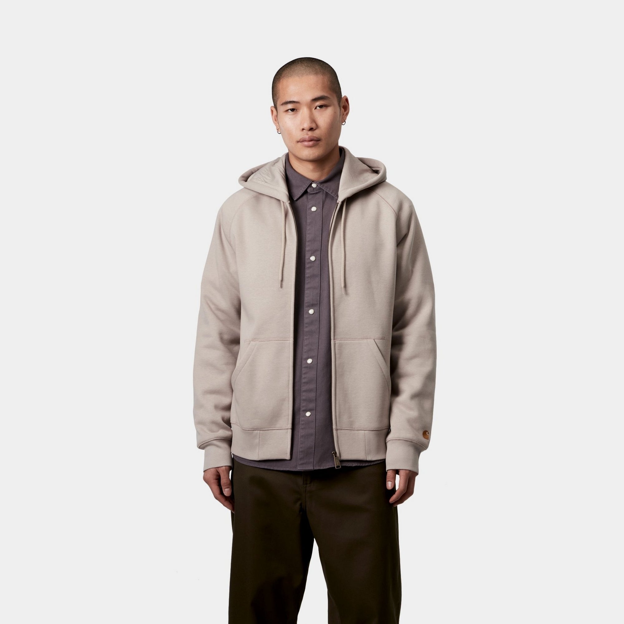 Stylish Hooded Chase Jacket in Dusky Beige - Waterproof Windbreaker for Outdoor Adventures & Urban Fashion