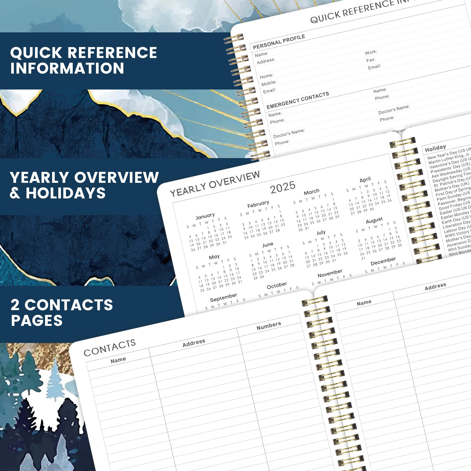 2025 Weekly & Monthly Planner - Spiral Bound 8