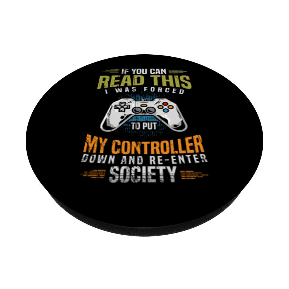 Funny Gamer Video Games PopSockets PopGrip - Swappable Phone Grip for Gaming Phones & Tablets - Perfect Gift for Gamers, Esports Fans & Video Game Lovers - Great for Gaming Sessions, Travel & Daily Use