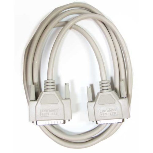 IEEE-1284 Parallel Printer Cable DB25 Male to Male 10ft - High Speed Data Transfer for Dot Matrix Printers, Label Makers & Legacy Devices (Home Office & Industrial Use)