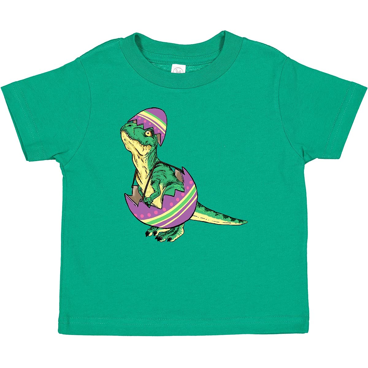 Inktastic Easter Baby T-Rex in Easter Egg Graphic Baby T-Shirt - Cute Dinosaur Outfit for Easter Photos & Holiday Celebrations