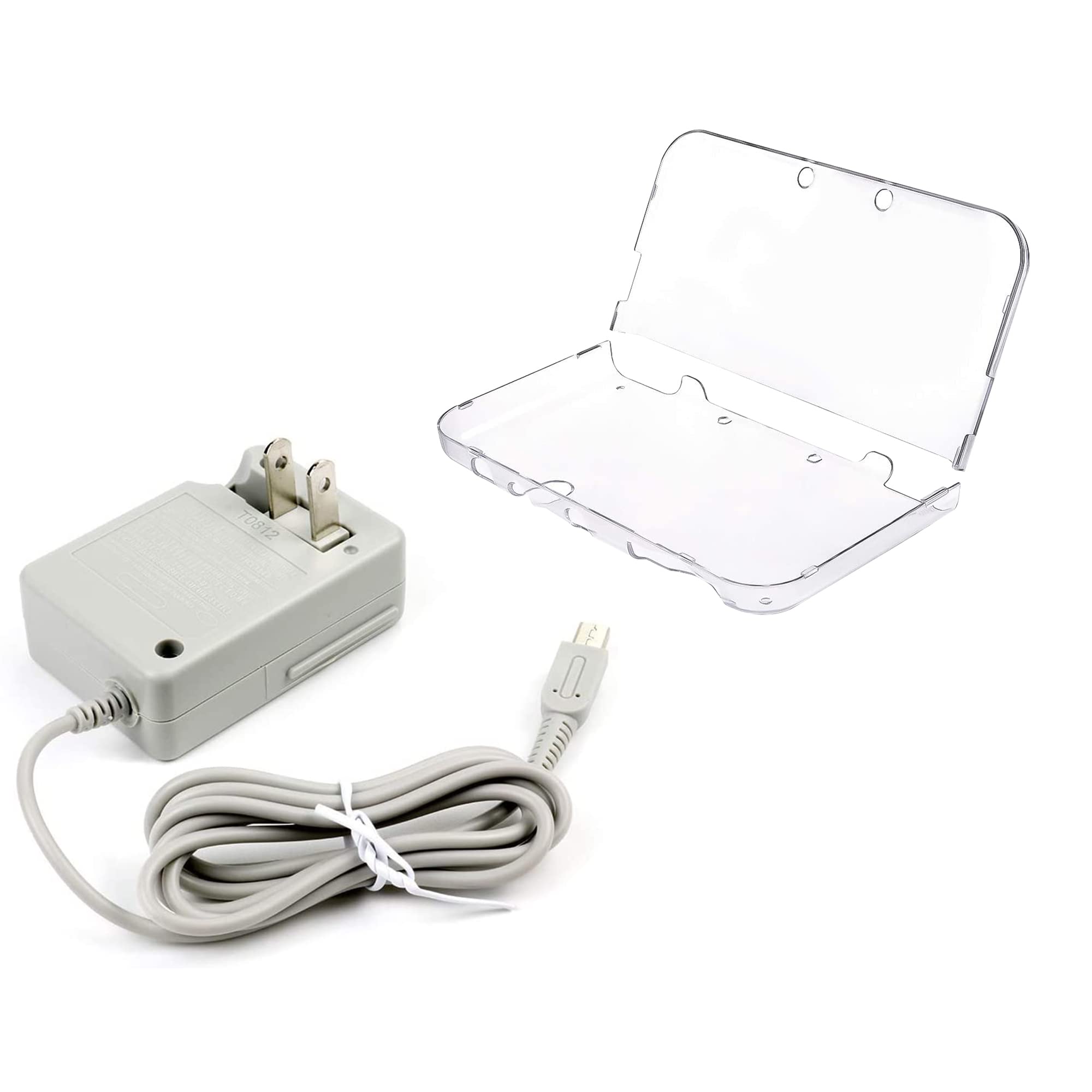 Premium Nintendo New 3DS XL Charger & Protective Case Bundle - Fast Charging Cable + Durable Shell Cover for Nintendo 3DS XL/LL - Perfect for Gaming, Travel & Home Entertainment