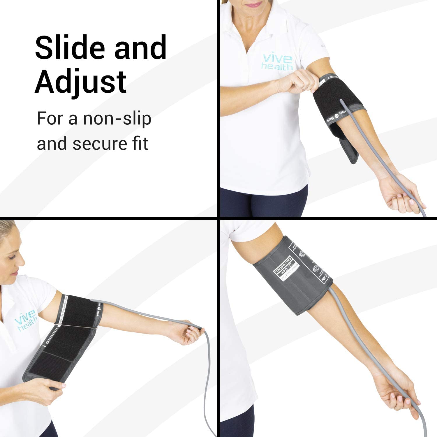 Extra Large Blood Pressure Cuff Replacement for Omron Series 5 & Most BP Monitors - Universal Upper Arm Cuff for Adults & Seniors (18.9-24 Inch) - Perfect for Home Health Monitoring & Medical Use