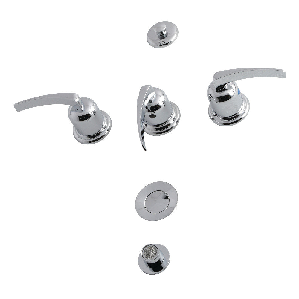 Kingston Brass KB6321EFL Centurion 3-Handle Bidet Faucet - Elegant Bathroom Upgrade for Modern Homes & Luxury Spa Experience