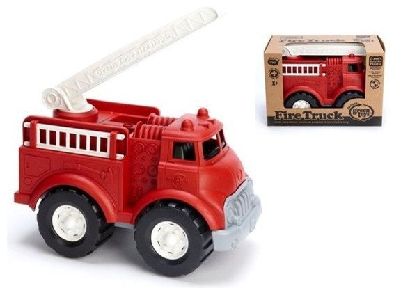 Green Toys Fire Truck - Eco-Friendly Toy Fire Engine for Kids | Pretend Play, Gift for Toddlers & Preschoolers | Perfect for Indoor & Outdoor Playtime