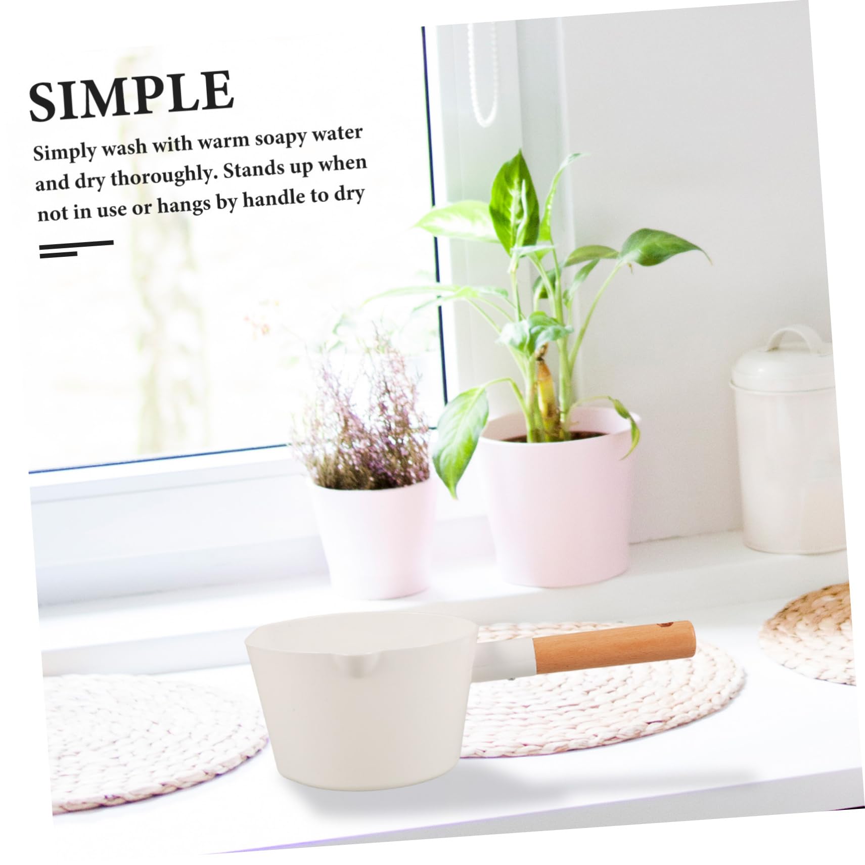 1pc Long Handle Water Scoop - Durable Ladle for Kitchen, Bath & Outdoor Use - Perfect for Cooking, Bathing, Camping & Gardening Accessories