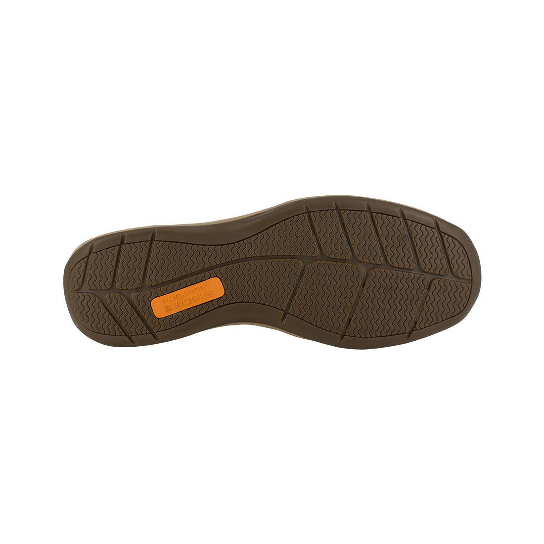 Steel Toe Slip On Work Shoes for Men - Brown Safety Shoes with Metatarsal Guard - Ideal for Construction, Warehouse & Sailing Club Activities