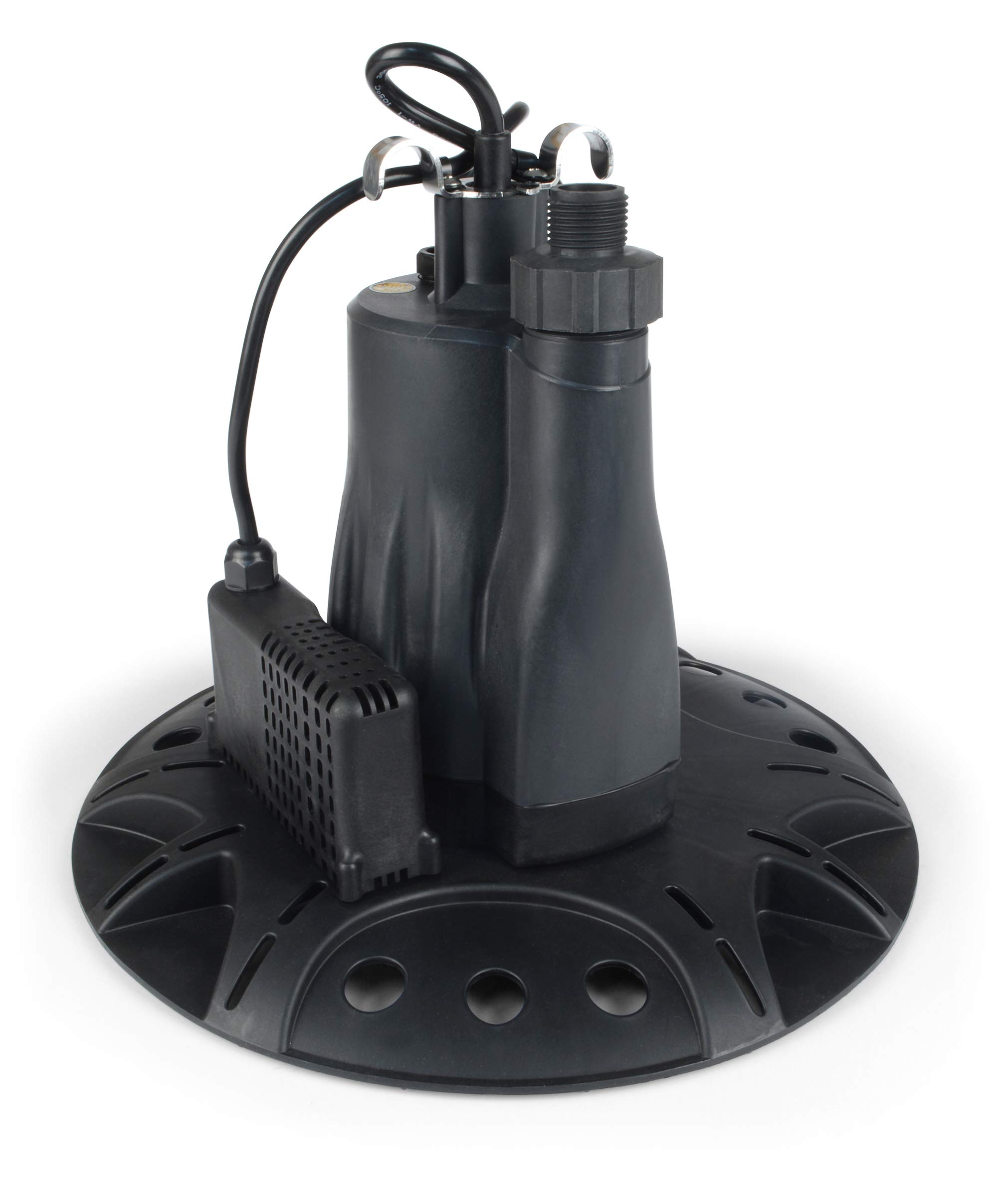 ECO-FLO SUP55PC Black Utility Pump for Pool Cover - Heavy Duty Water Removal, Outdoor & Pool Maintenance, Flood Prevention - Ideal for Home, Garden, and Pool Use