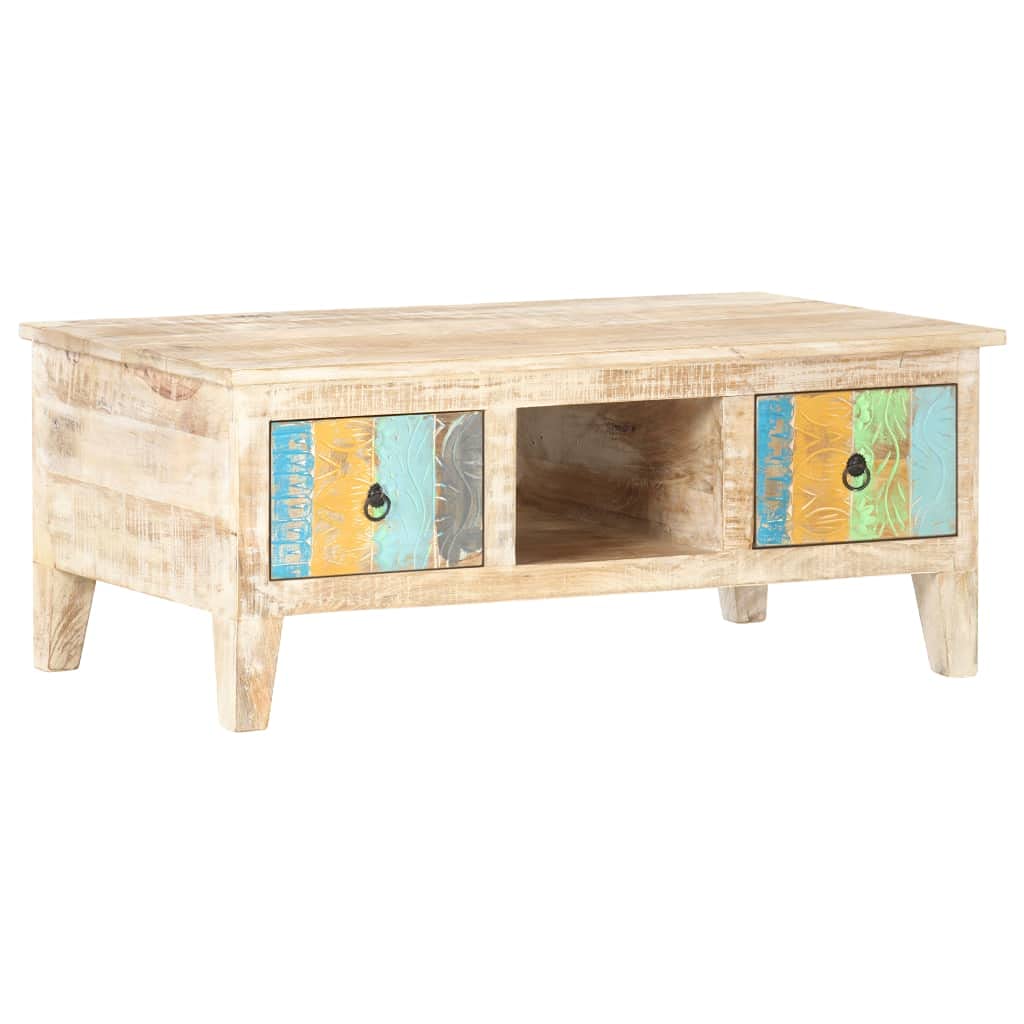 Square Coffee Table with Storage - 39.4