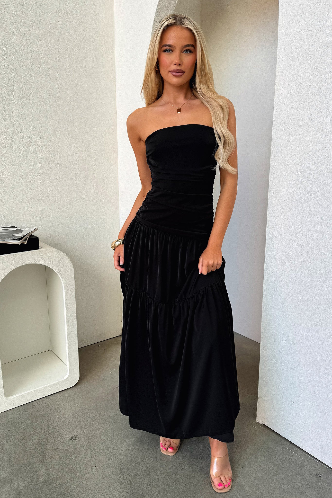 Charlotte Maxi Dress for Women - Elegant Black Long Summer Dress | Perfect for Beach, Party & Casual Wear