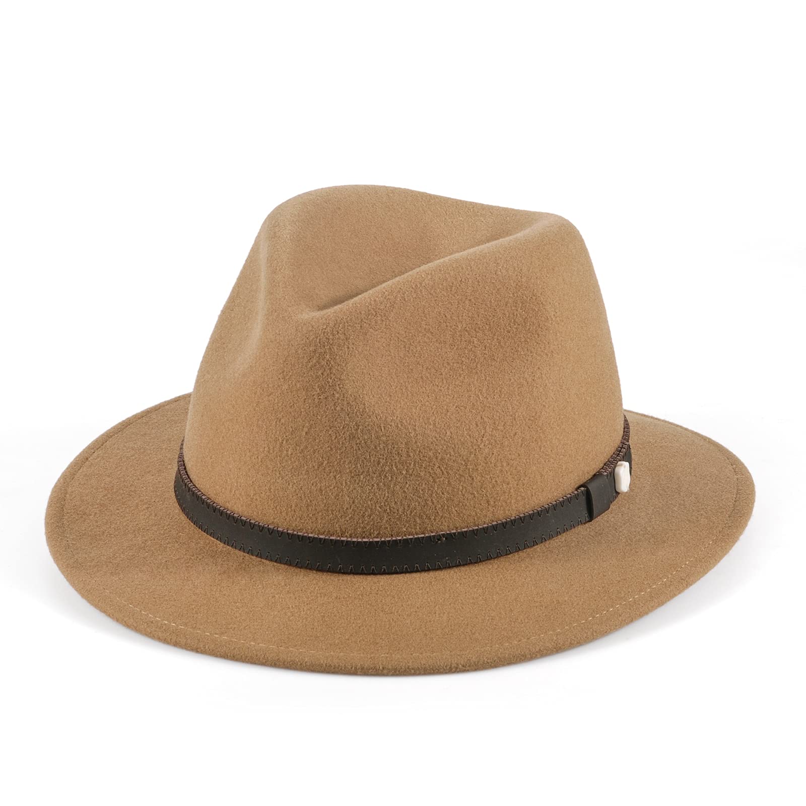 Open Road Rancher Hat for Men & Women - Wool Felt Wide Brim Fedora with Vintage Airway Vents - Perfect for Outdoor Activities, Western Fashion, and Sun Protection