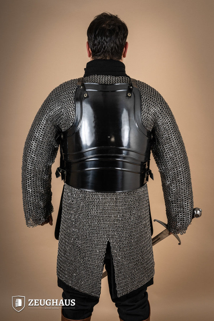 Medieval Cuirass Warrior Armor with Tassets - Burnished Steel Plate Armor for LARP, Cosplay, and Historical Reenactment