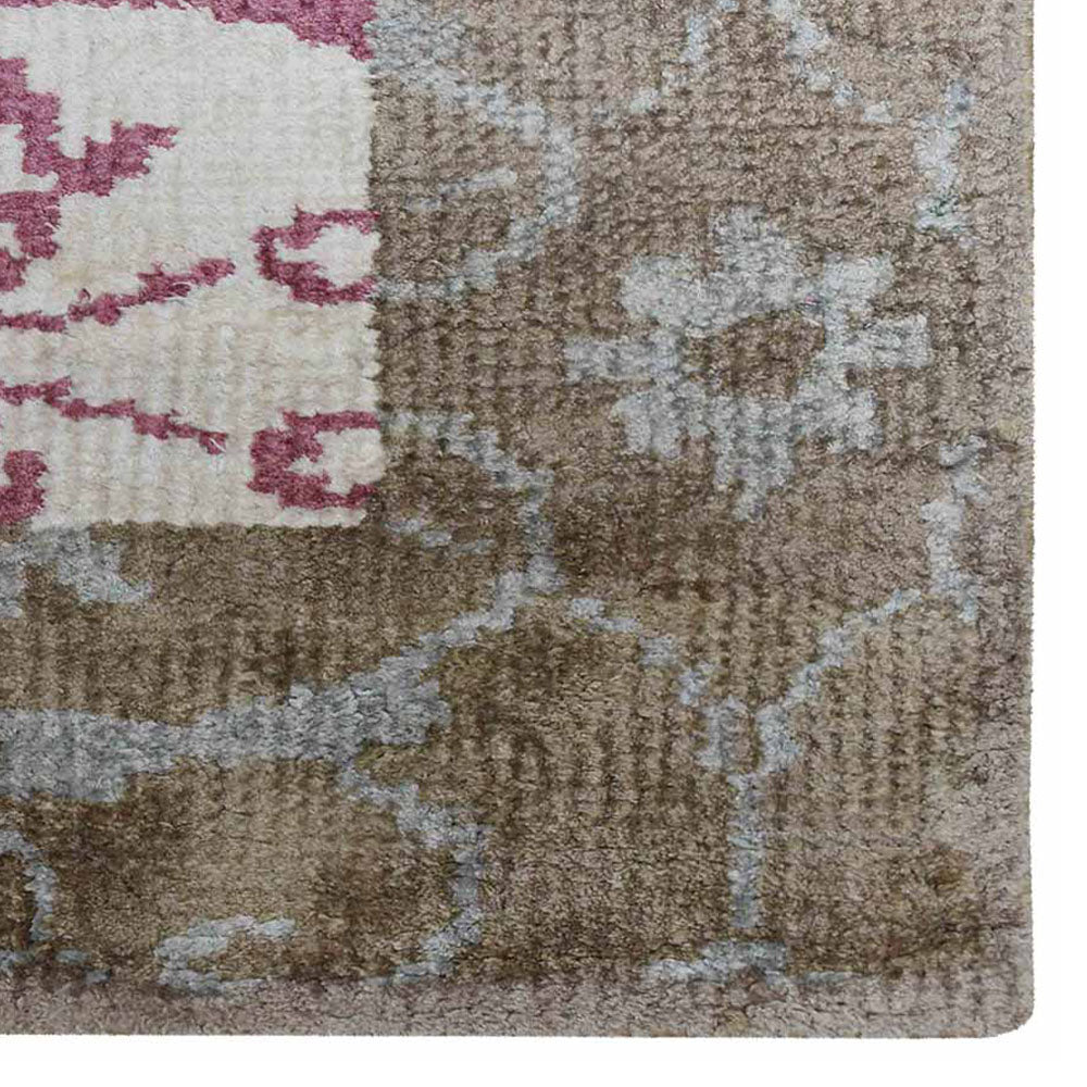 Hand Knotted Hypnotic Design Area Rug - Boho Chic Home Decor for Living Room, Bedroom & Office