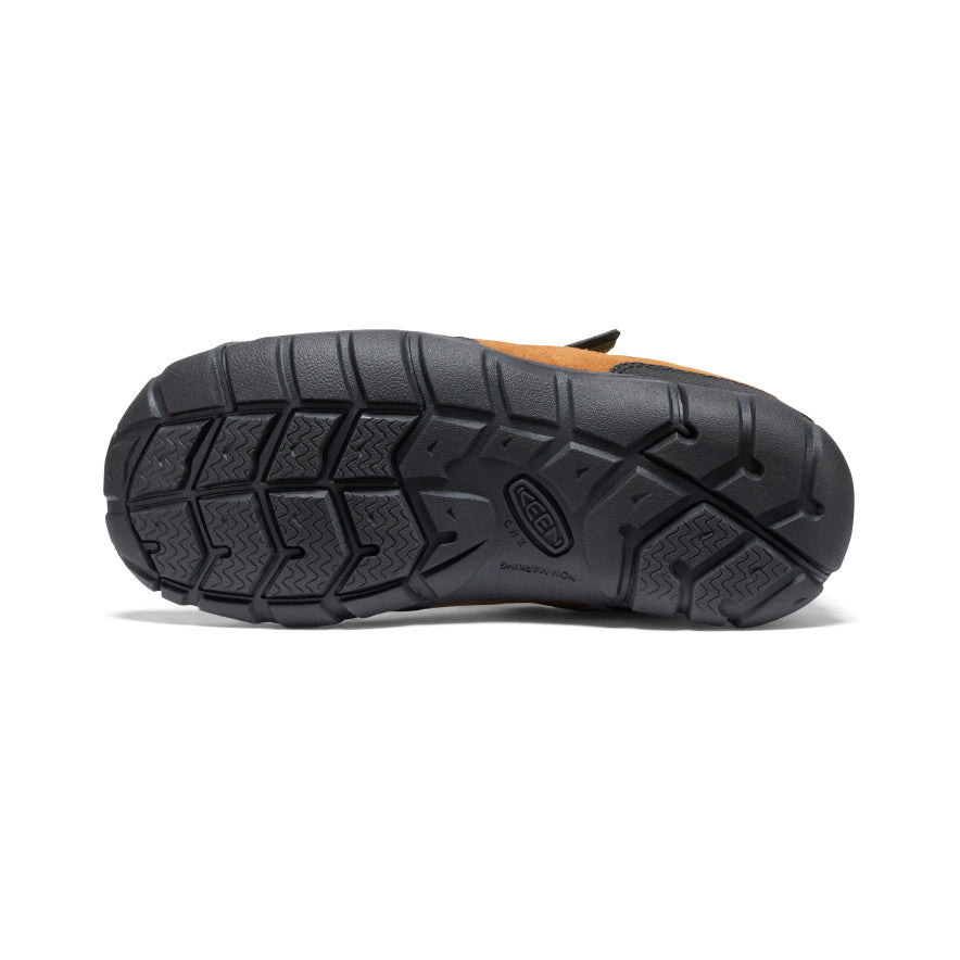 KEEN Jasper II Big Kids' Hiking Shoes - Waterproof & Breathable Outdoor Footwear for Boys & Girls | Maple/Dark Forest | Perfect for Trail Running, Camping & Adventure Activities