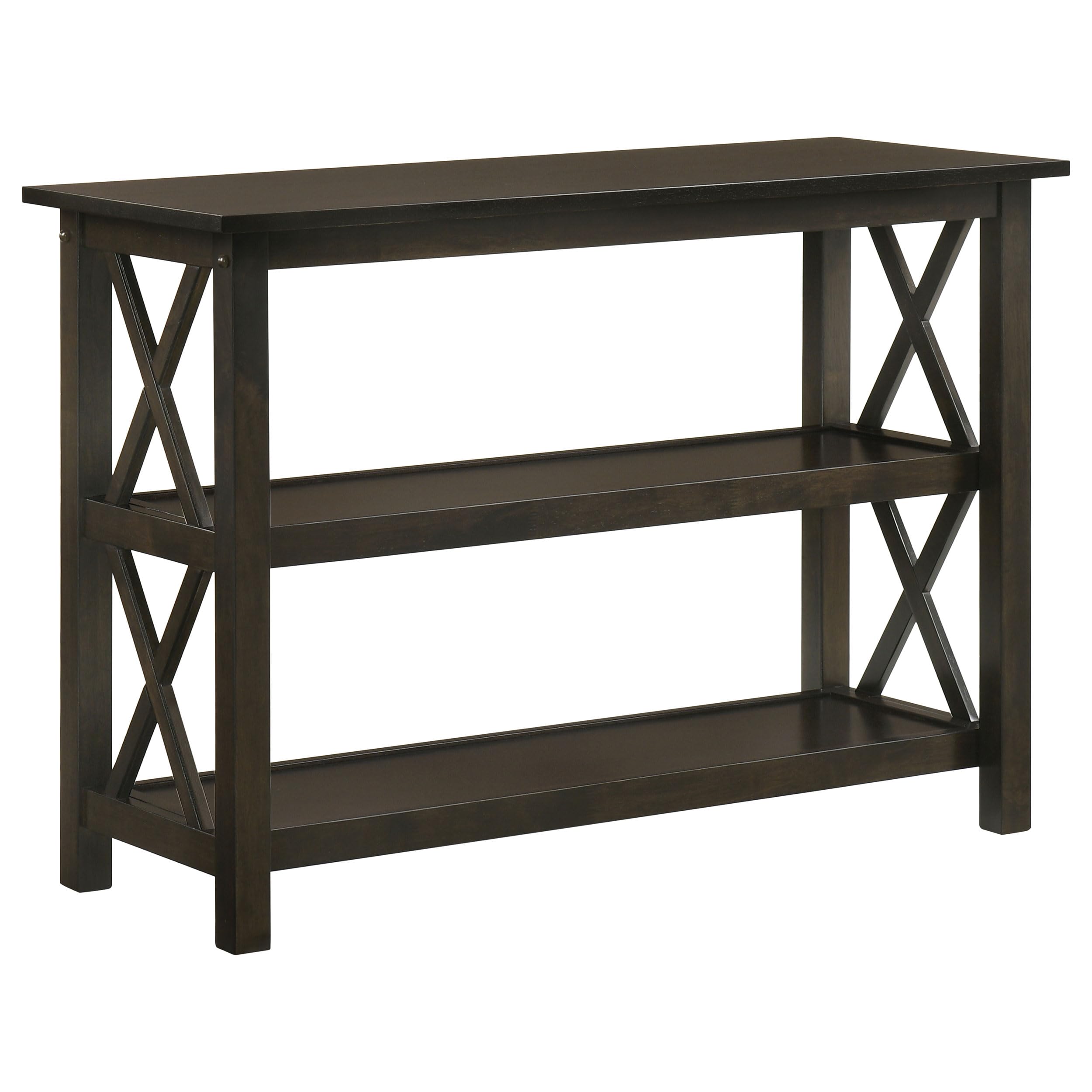Coaster Home Furnishings 2-Shelf Entryway Console Table - Mission Farmhouse Style Sofa Table for Living Room, Hallway & Entry - Eco-Friendly Engineered Wood with Merlot Laminate Finish 5910 - Perfect for Small Spaces, Apartment Decor & Rustic Home Style