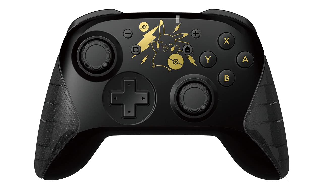 Hori Pokemon Pikachu Black/Gold Wireless Controller for Nintendo Switch - Ergonomic Gamepad for Smash Bros, Mario Kart & Multiplayer Gaming