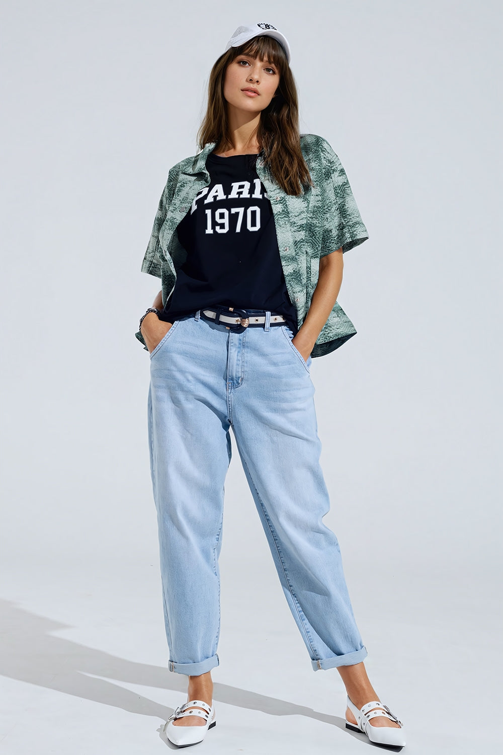 Women's High Waist Side Pocket Jeans - Comfortable Stretch Denim Pants for Casual Wear, Work & Everyday Outfits