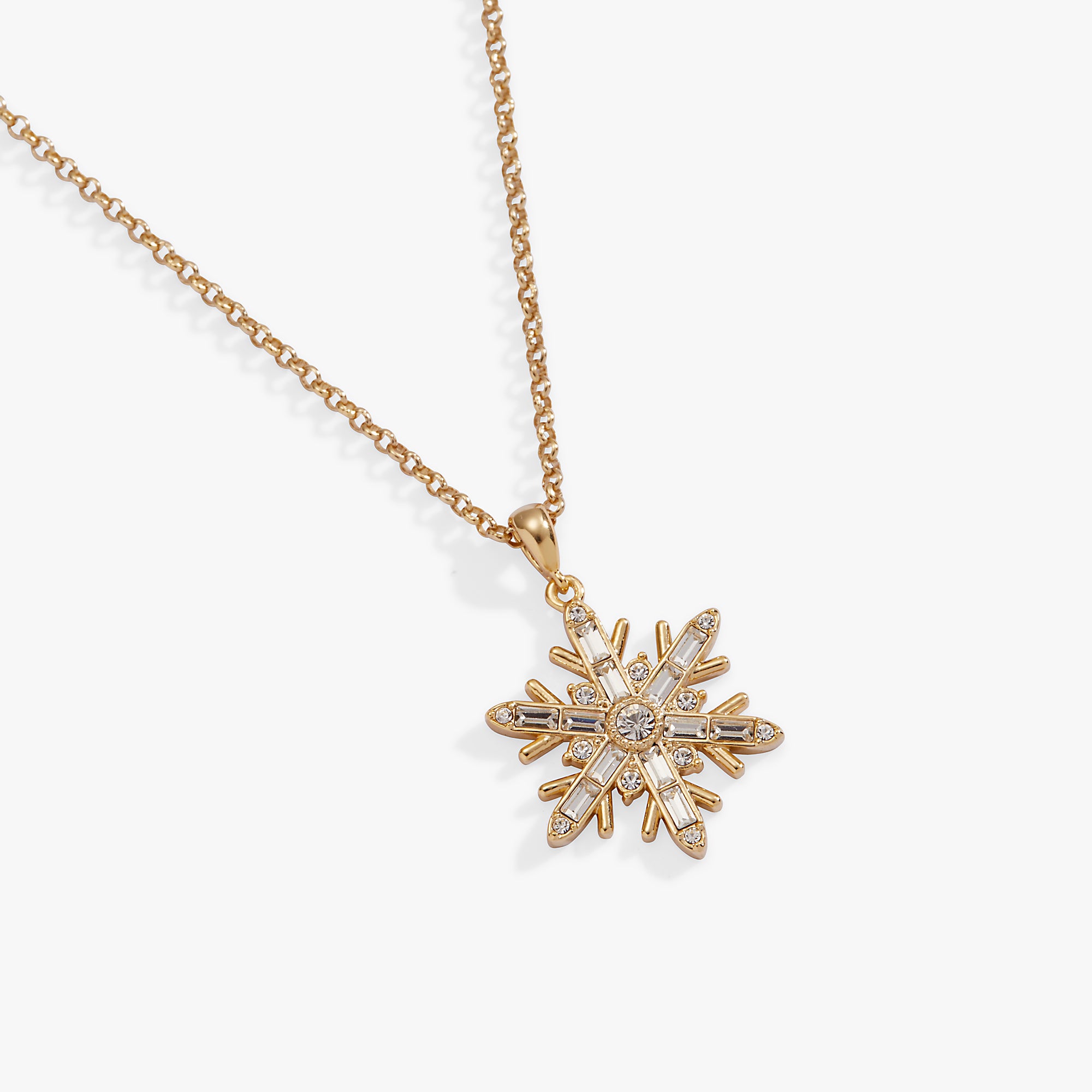 Crystal Snowflake Charm Necklace - Elegant Winter Jewelry for Women | Perfect for Christmas Gifts, Holiday Parties & Special Occasions