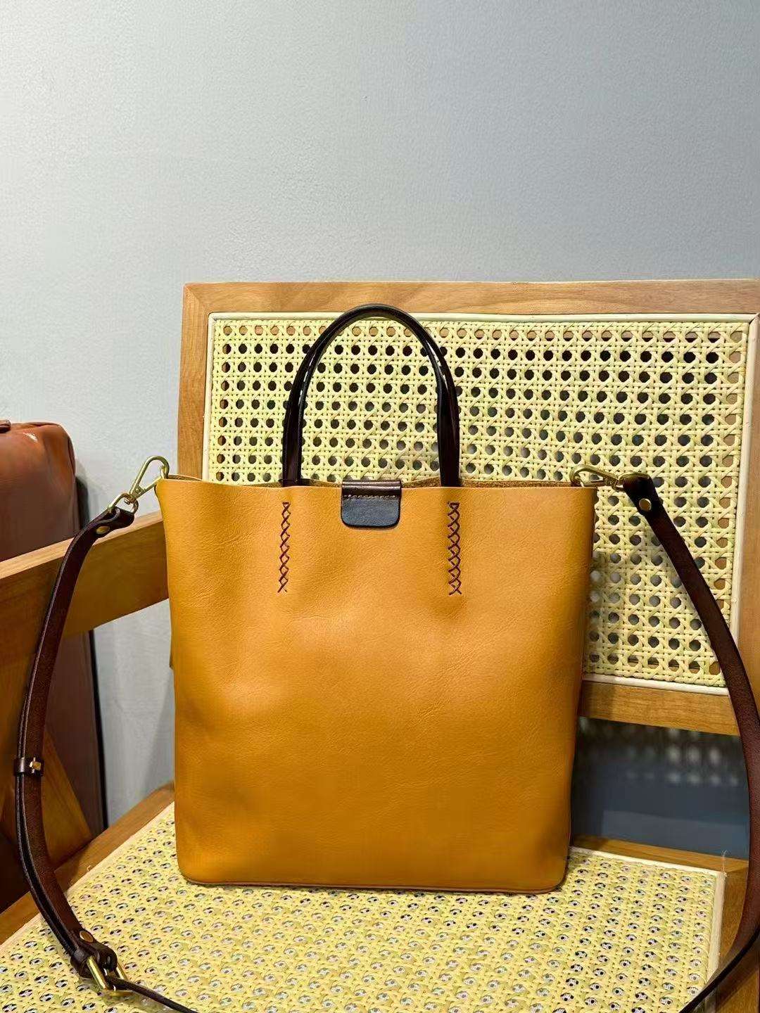 Stylish Multifunctional Handmade Leather Handbag for Women - Perfect for Work, Travel, and Everyday Use