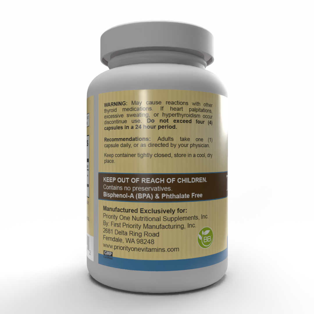 300mg Thyroid Supplement from Grass-Fed Cattle - Supports Healthy Thyroid Function & Glandular Health | Boost Energy & Metabolism Naturally