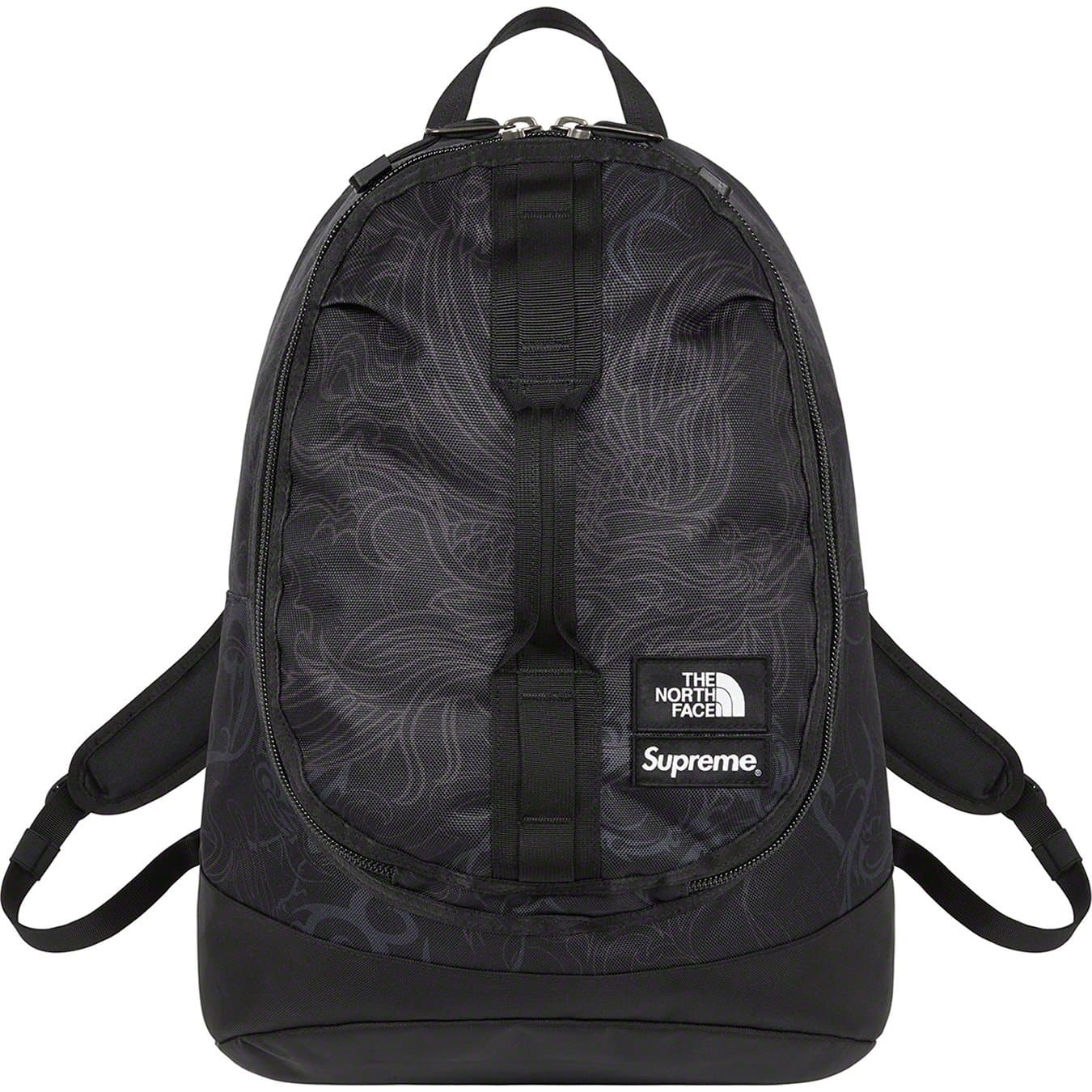 Supreme x The North Face Steep Tech Backpack - Black Dragon Color - Durable Hiking & Travel Backpack for Outdoor Adventures & Daily Commute