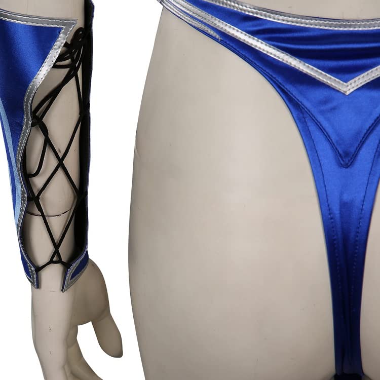 Women's Split Cosplay Costume Set with Wristbands, Arm Accessories & Stockings - Anime Lingerie Outfit for Halloween, Cosplay Events & Photoshoots