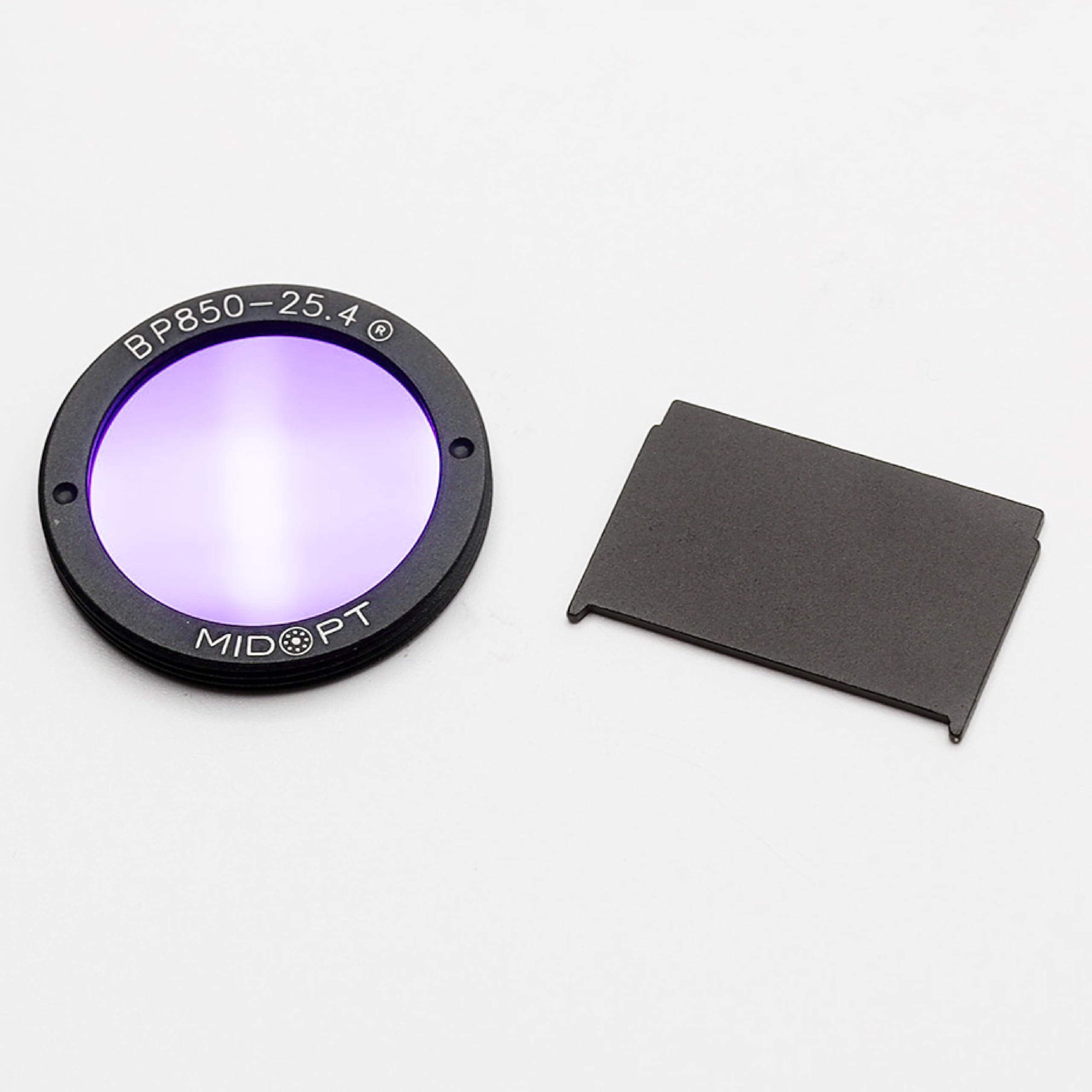 BP Series Near-IR Bandpass Filter for Machine Vision - 820-910nm Broad Bandwidth, BP850-25.5, Compatible with M25.5 Lens Thread - Ideal for Industrial Automation, Surveillance & Spectral Analysis